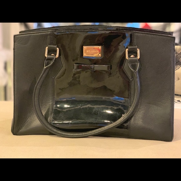 ST. JOHN LEATHER HANDBAG - Picture 1 of 5